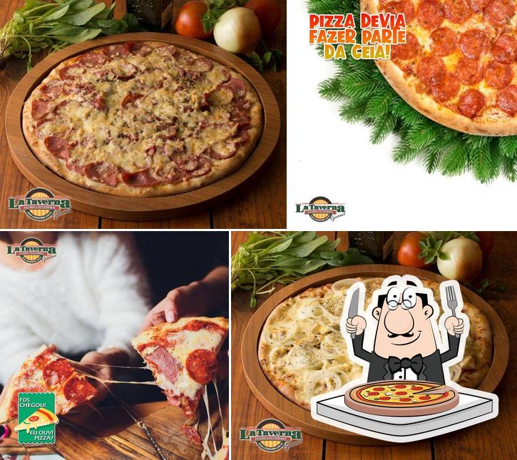 Consiga pizza no Pizzaria & Restaurante La Taverna - Vila Hortência