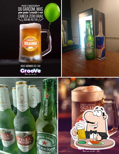 GROOVE serve uma seleção de cervejas