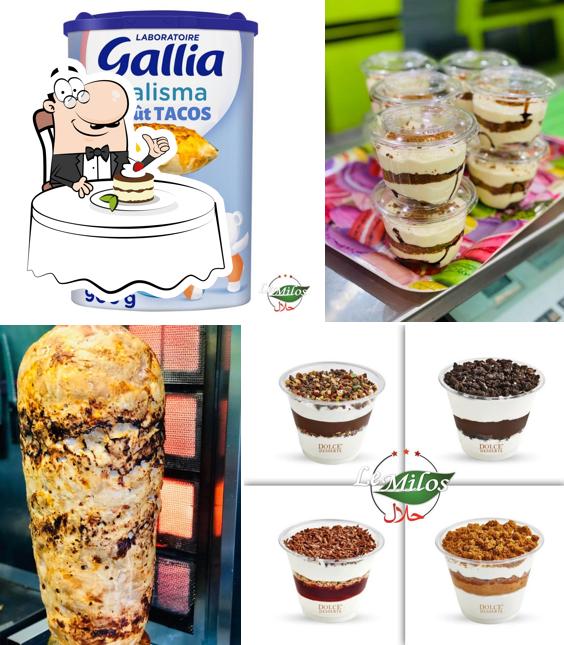 LE MILOS حلال offre une éventail de desserts