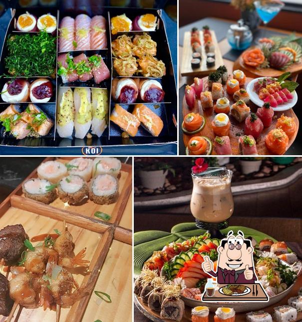 Elige un plato con carne en Koi Sushi Lounge
