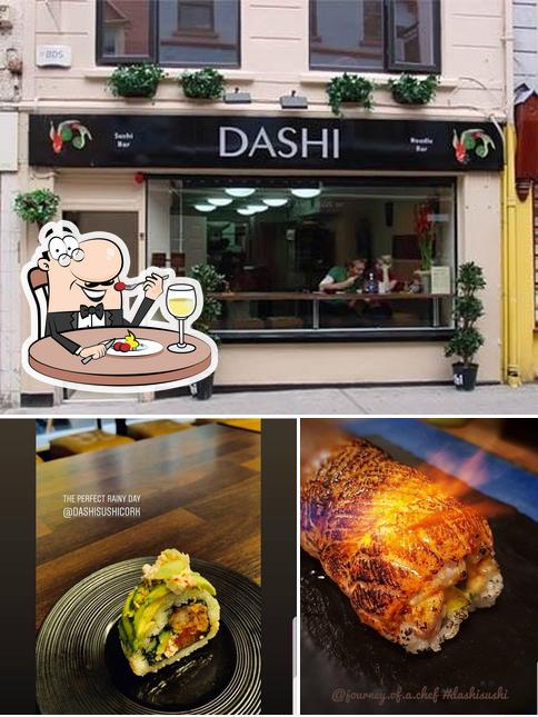 Among different things one can find food and exterior at Dashi