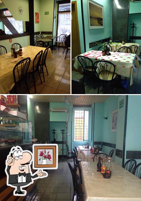 Gli interni di Bar Pinocchio :colazione ,apertivo ,tavolo Calda Cinese-Italiana TAKE AWAY