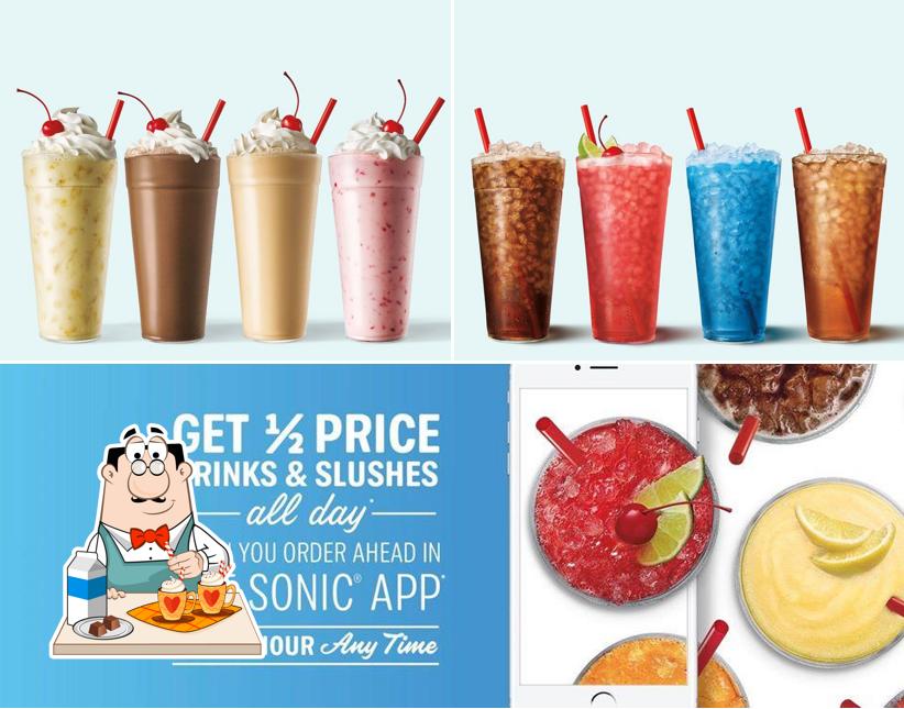 Sonic Drive-In serves a selection of drinks