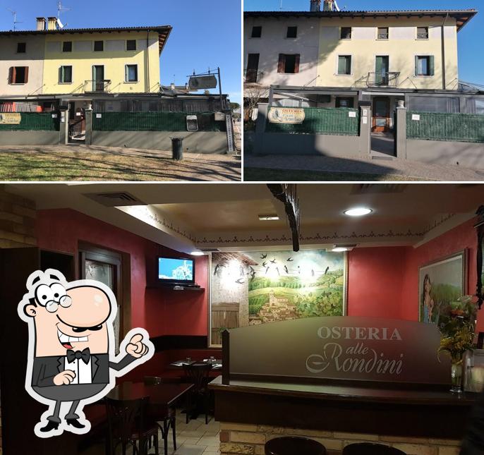 Gli interni di Osteria Alle Rondini