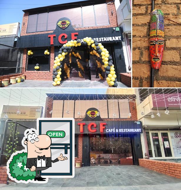 The photo of exterior and food at TCF Cafe & Restaurant