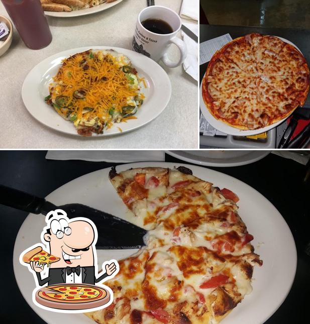 Get pizza at Pizzo's Restaurant