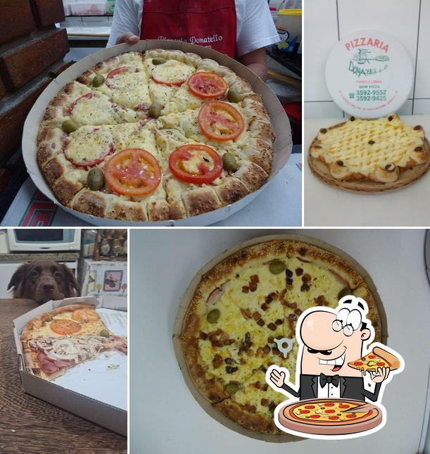 Escolha pizza no Pizzaria & Restaurante Donatello