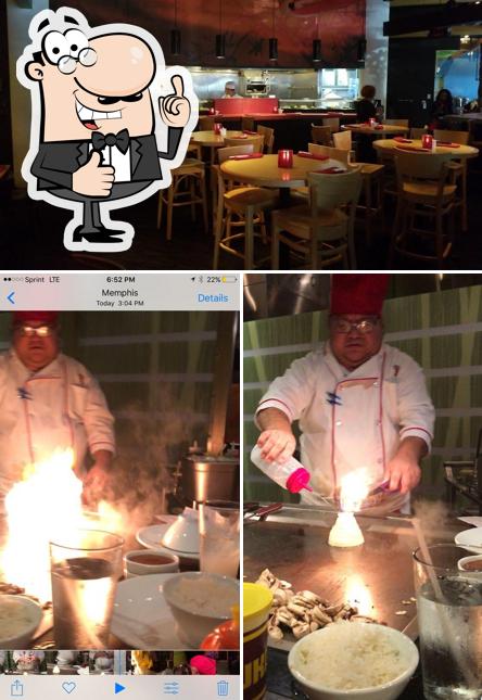 See this pic of Benihana