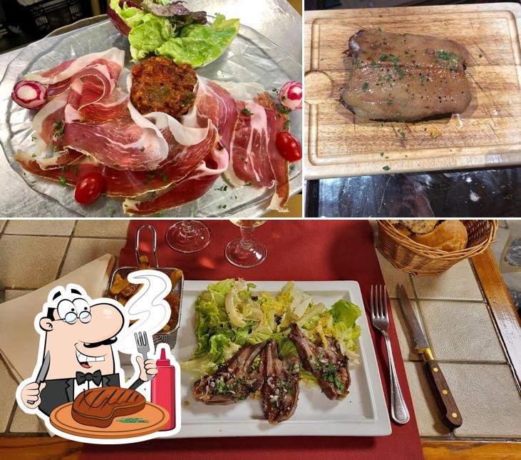 Prenez des repas à base de viande à Restaurant Le Pré Vert