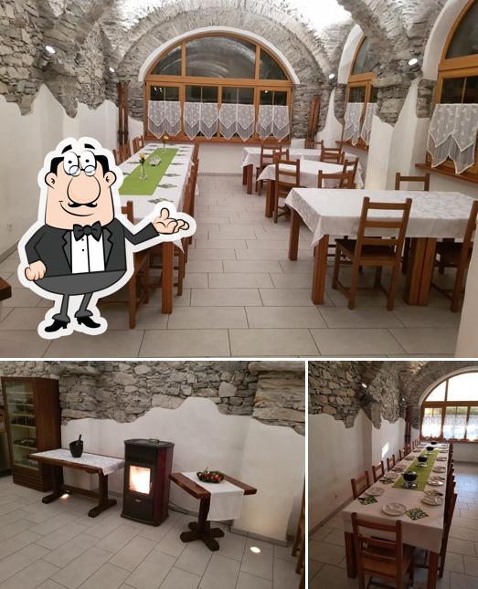 Guarda la immagine che raffigura la interni e tavolo da pranzo di Osteria Birraria da Draghi