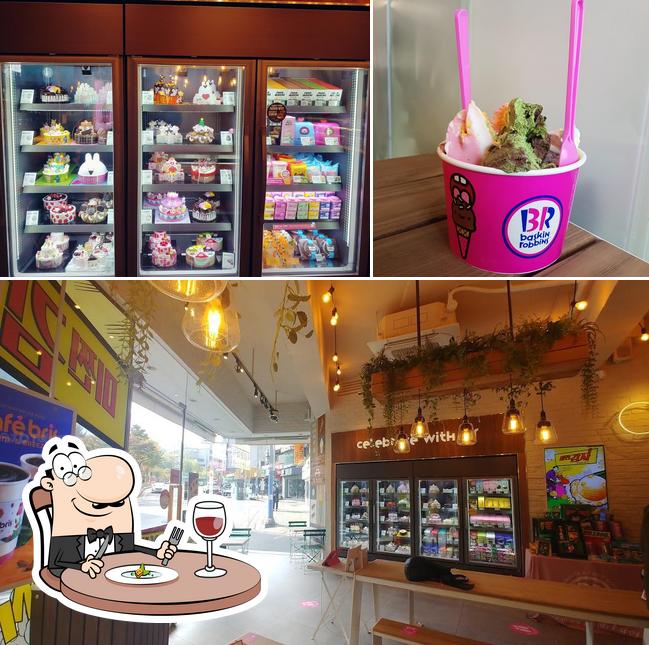 The photo of Baskin Robbins’s food and interior