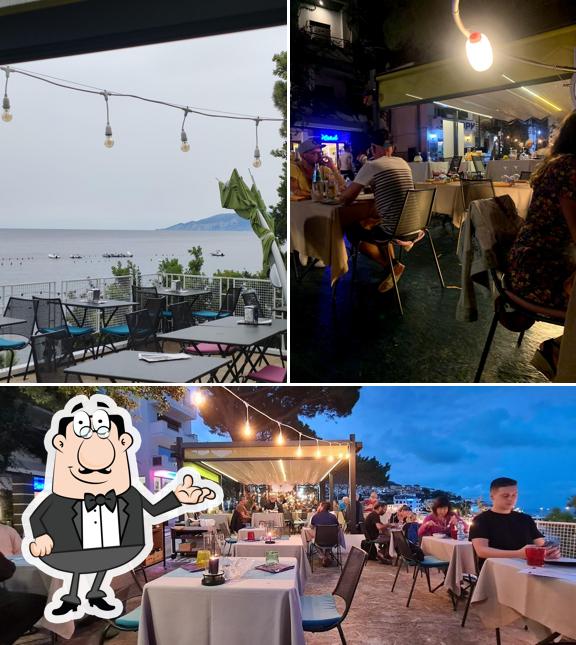 Gli interni di Cala Luna Ristorante