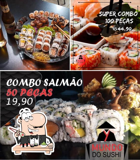 Peça diferentes opções de sushi