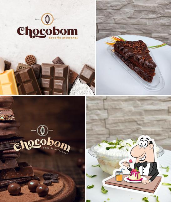 Chocobom Doceria Artesanal oferece uma seleção de sobremesas