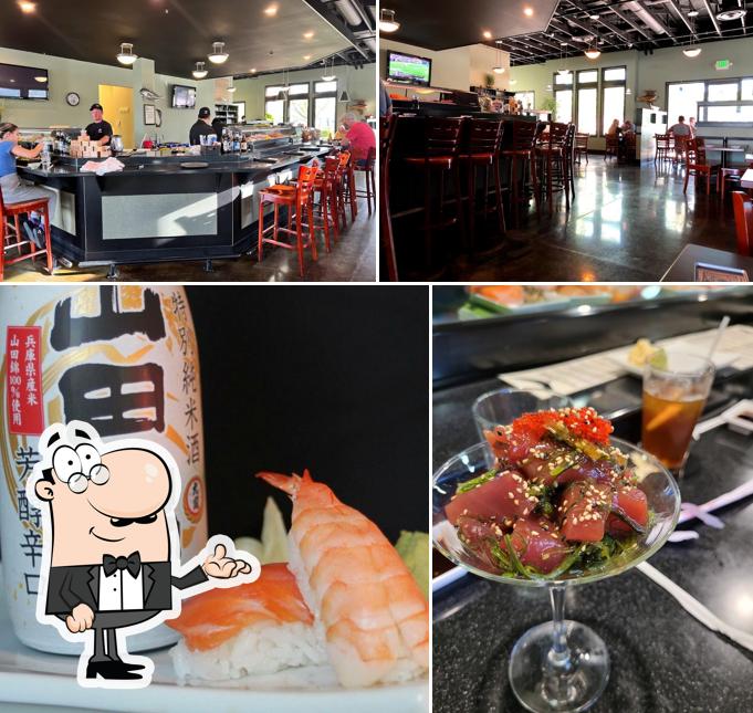 The image of interior and drink at Ahi Sushi Bar