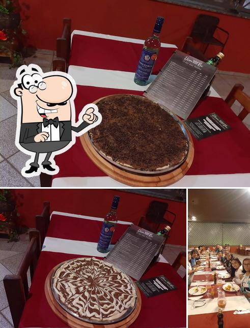 Dê uma olhada a foto apresentando interior e bebida no Dom Rei - O Rei das Pizzas