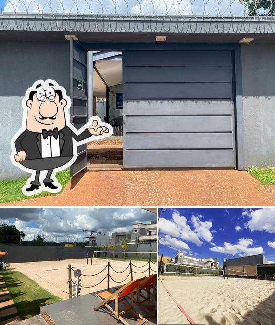 Esta é a ilustração mostrando interior e exterior no Wave Beach Tennis