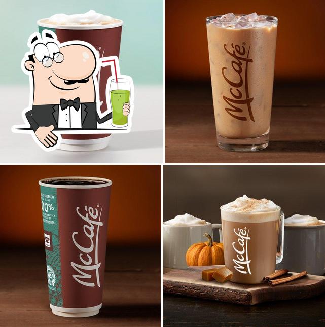 Enjoy a beverage at McDonald's