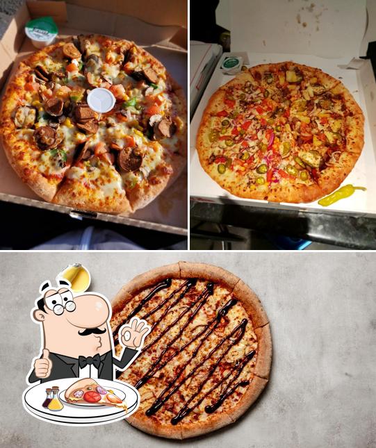En Papa Johns Pizza, puedes pedir una pizza