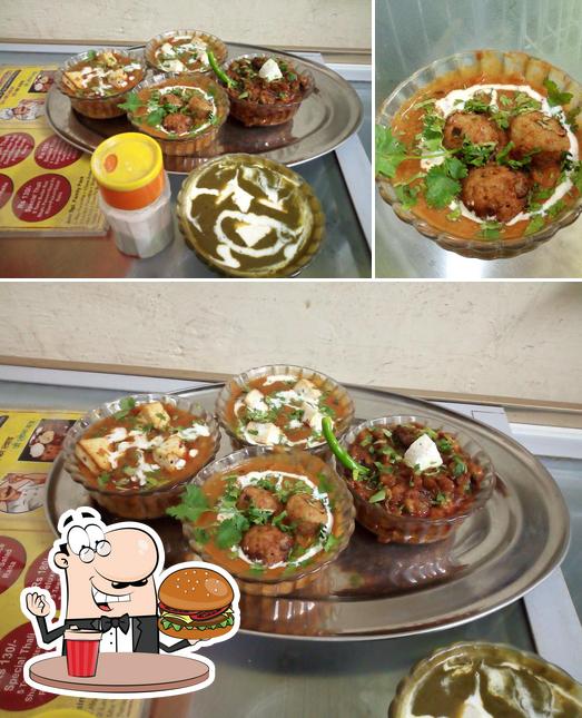 Get a burger at Anshika Jain Bhojnalaya