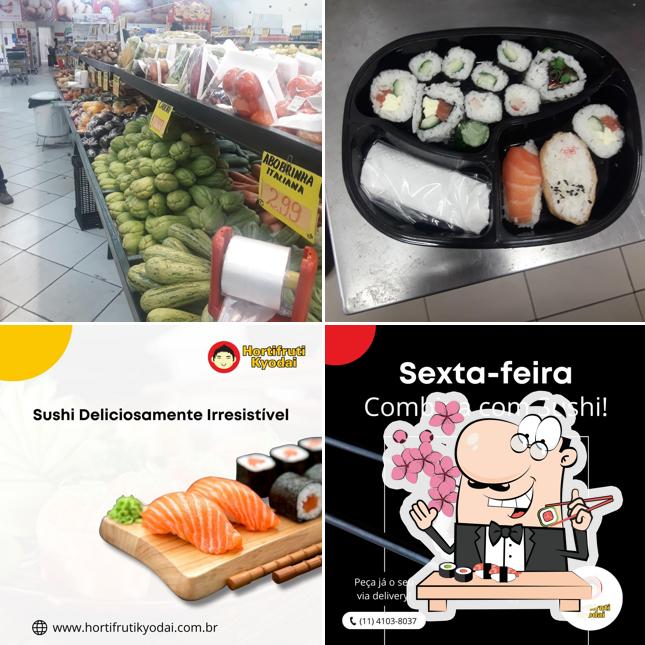 Escolha diversas opções de sushi