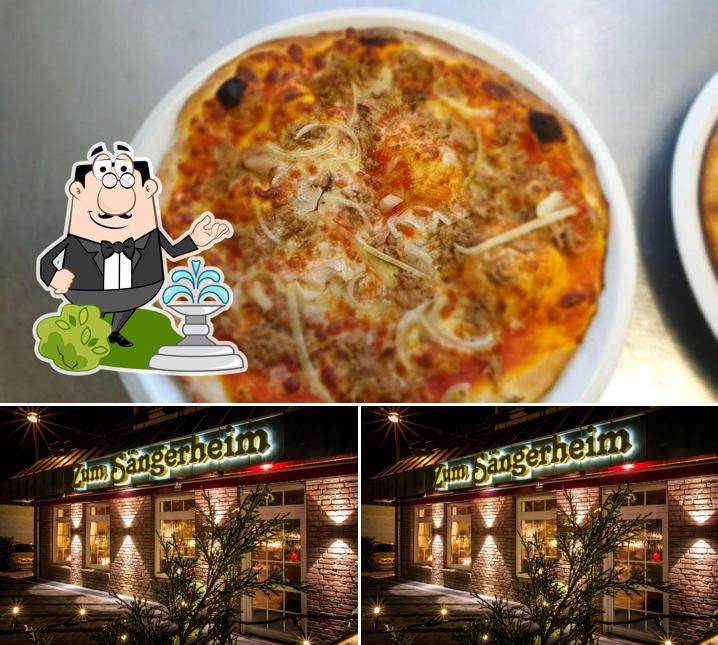 Among various things one can find exterior and pizza at Zum Sängerheim - Ristorante. Pizzeria. Giovanni