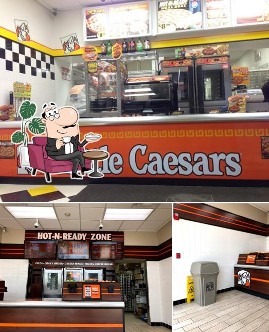 El interior de Little Caesars Pizza