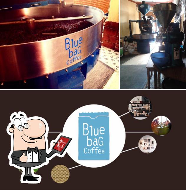 Внешнее оформление "Blue Bag Coffee"
