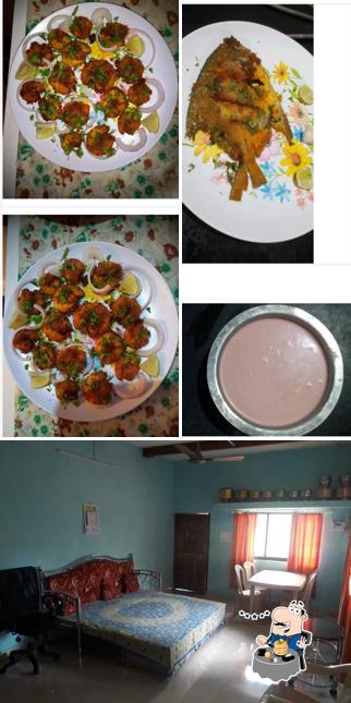 Among various things one can find food and interior at Sudha Vihar Home Stay [HariHareshwar]