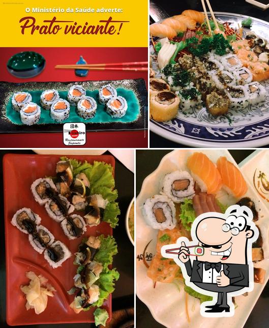 Peça diferentes opções de sushi