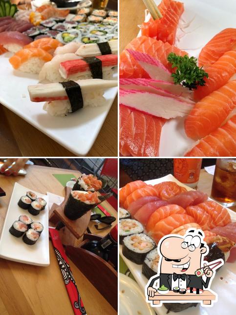 Escolha diferentes opções de sushi