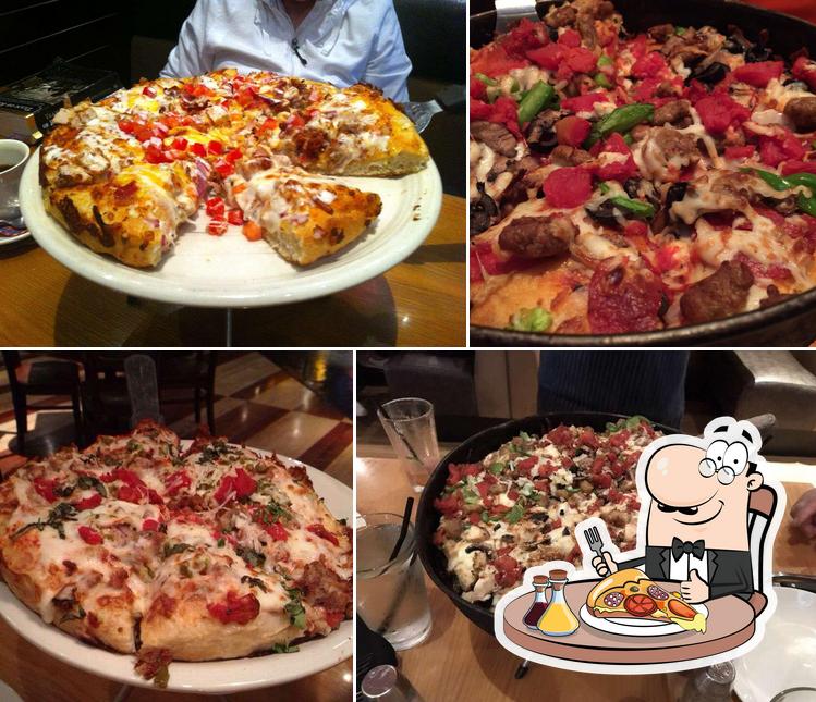 Get pizza at BJ's Restaurant & Brewhouse