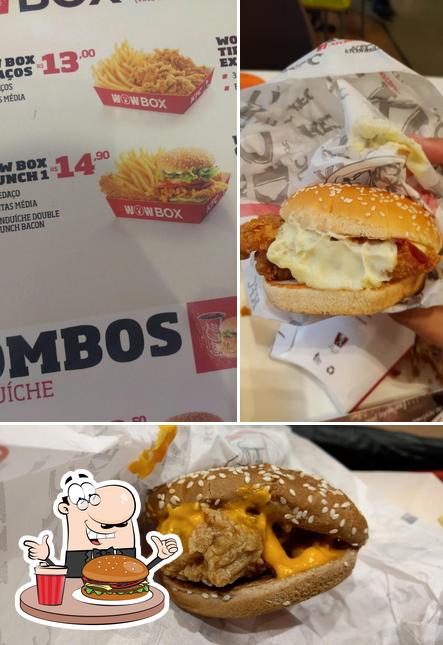 Experimente um hambúrguer no KFC