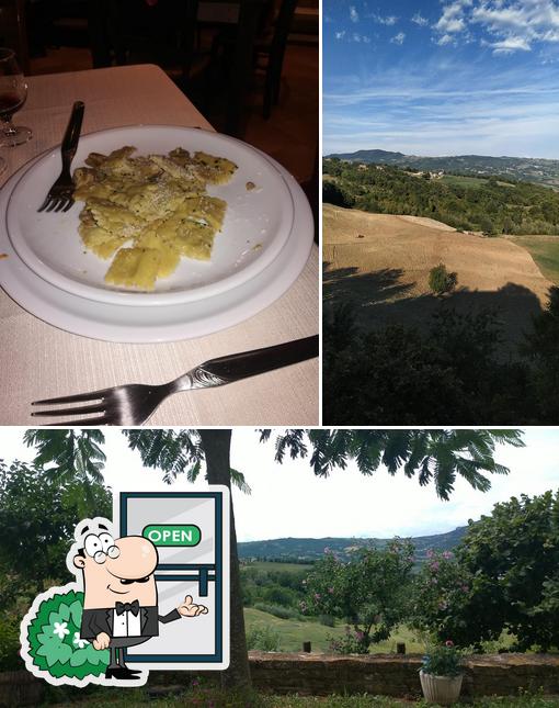 La foto della esterno e cibo di Agriturismo La Casa Vecchia