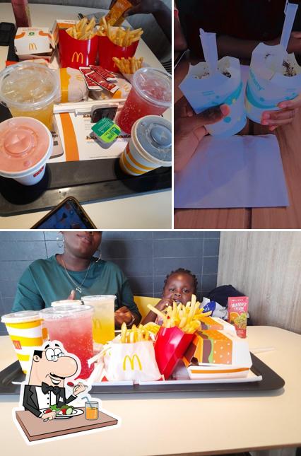 Take a look at the picture showing food and interior at McDonald's Giyani Masingita Mall