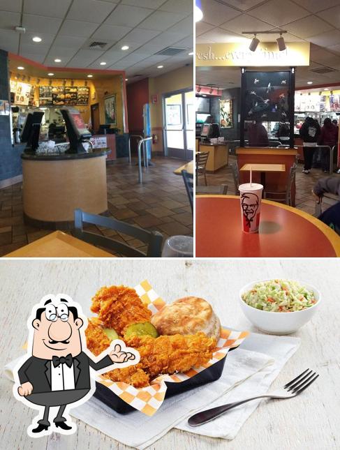 KFC is distinguished by interior and food