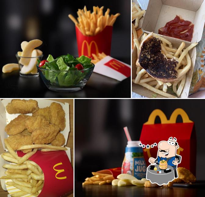 Еда и напитки - все это можно увидеть на этой фотографии из McDonald's