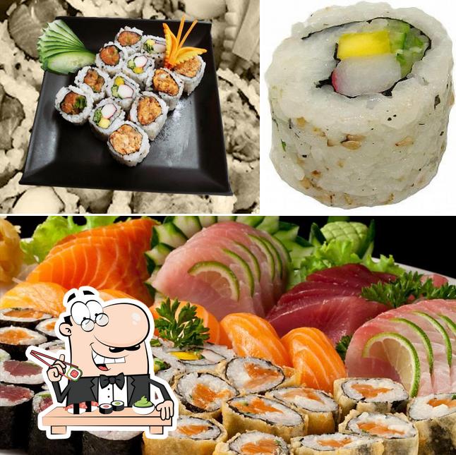 Escolha diferentes opções de sushi