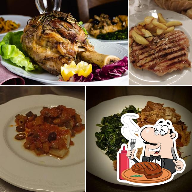 Get meat meals at La Trattoria del Leone' di Lucarini Mauro