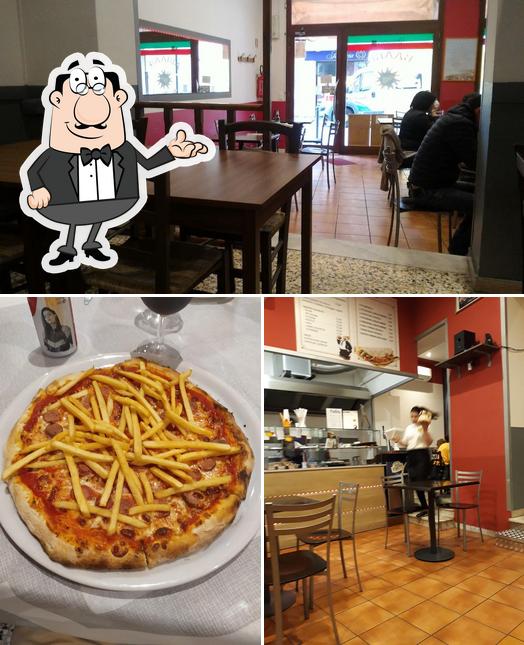 La interni e pizza del ristorante