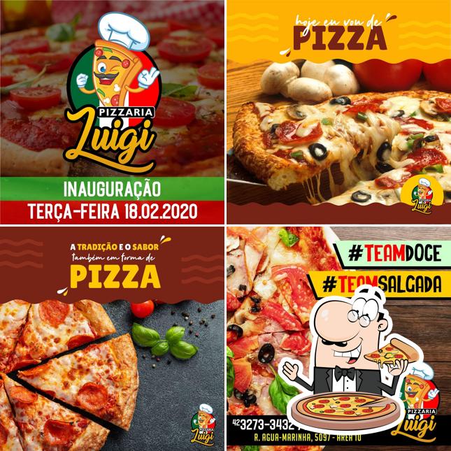 Escolha diferentes tipos de pizza