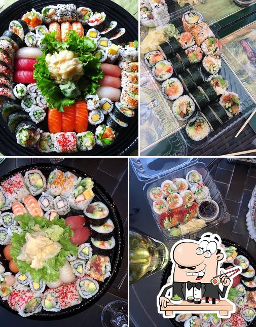 Sushi rolls are offered by Oko Sushi