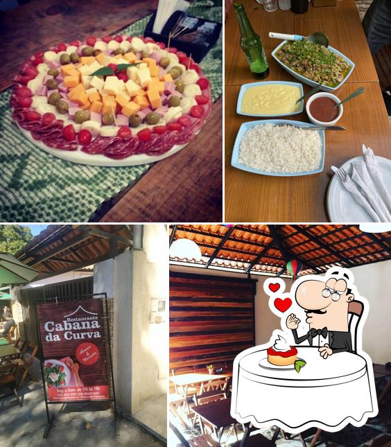 Restaurante Cabana da Curva oferece uma variedade de pratos doces