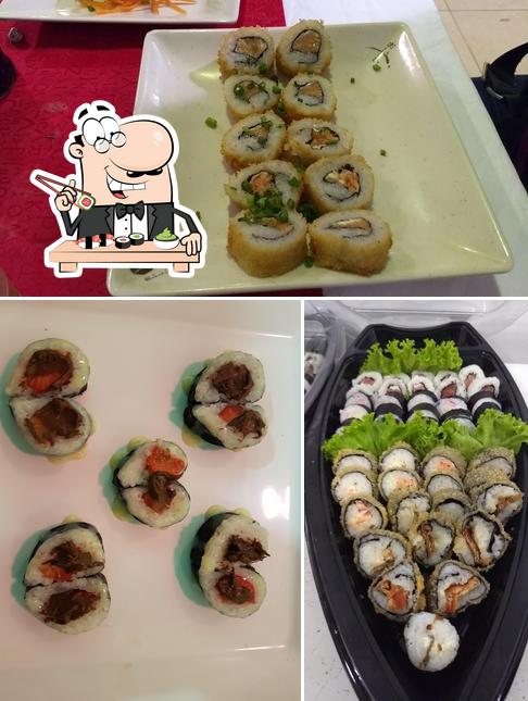 Prove diversas opções de sushi