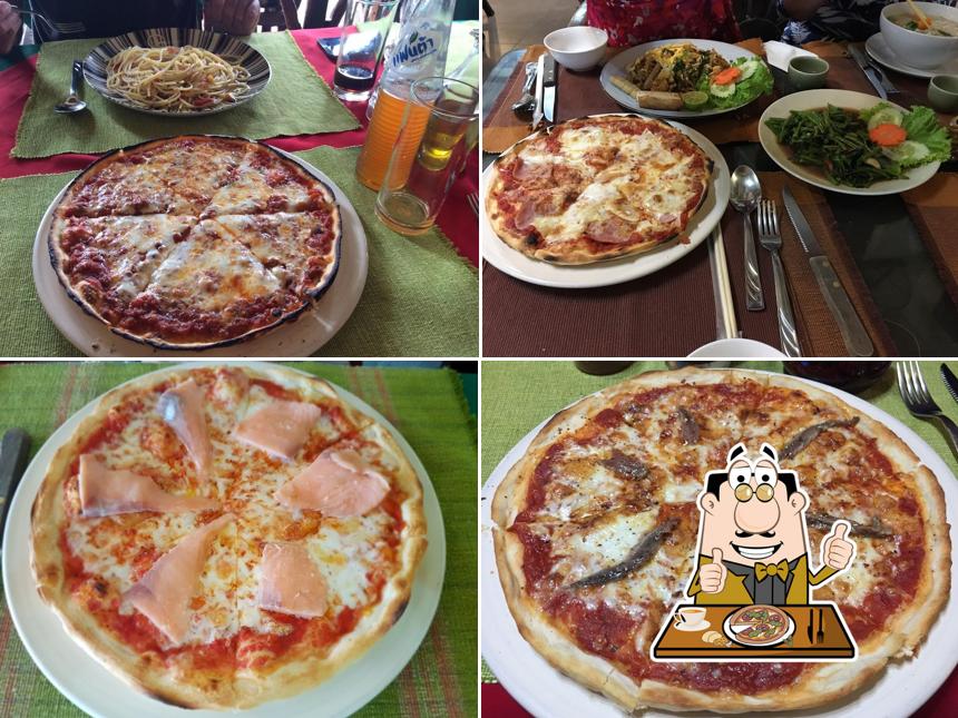 Try out pizza at Mamma Roma Restaurant