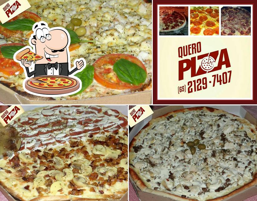 Peça diversos variedades de pizza