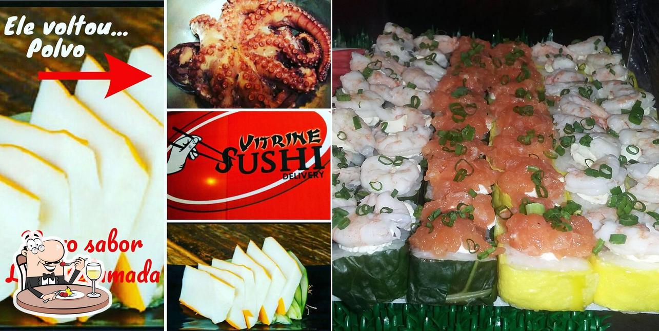 Platos en Vitrine Sushi Delivery