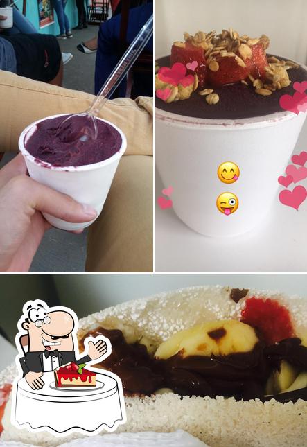 Container do Açaí e Tapioca serve uma gama de sobremesas