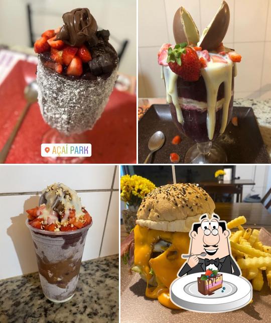 Bolo de chocolate em Açai Park das Meninas