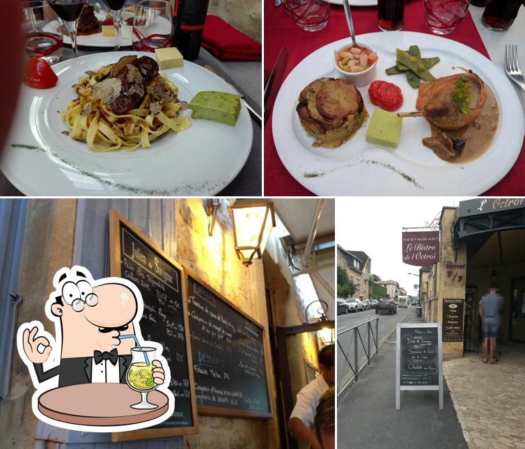 Voici la photo représentant la boire et tableau noir sur Le Bistro de l'Octroi Sarlat la Canéda